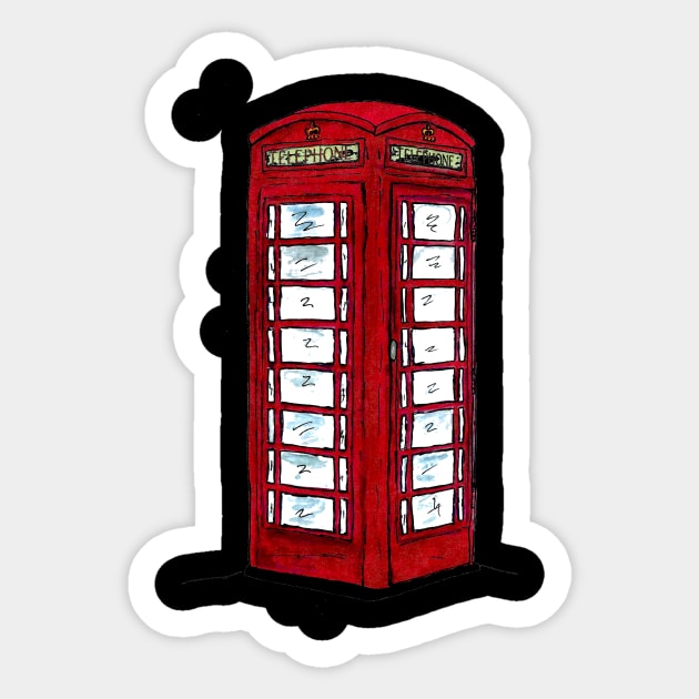 English phone box Sticker by Coppack